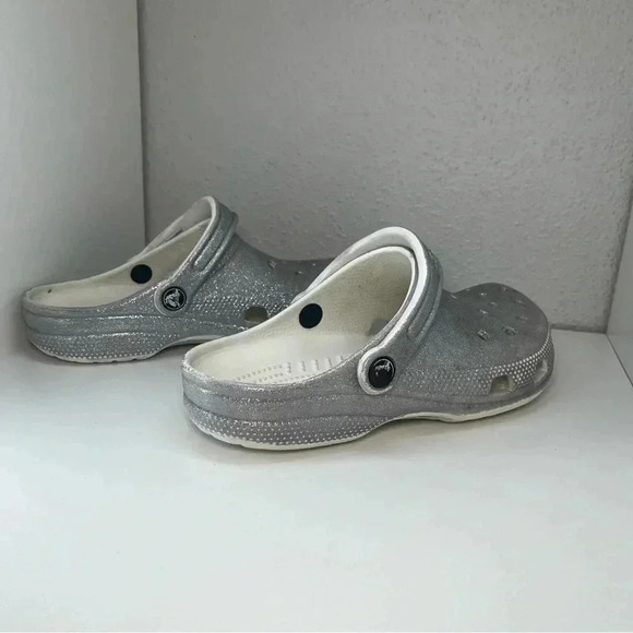 Crocs Classic Glitter II Clog Shoe 'Silver' Size Men's 4 /Women's 6 - Picture 5 of 10